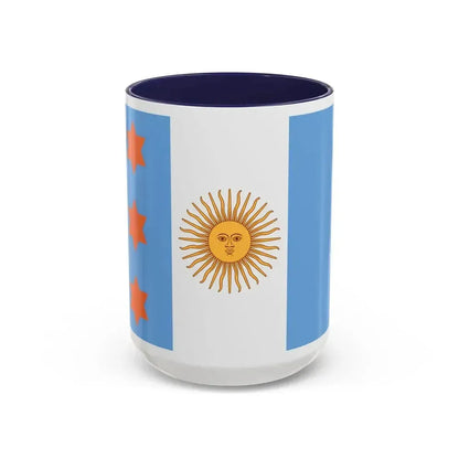 Flag of Argentine Teniente General 1894 to 1904 - Accent Coffee Mug 15oz Navy - Go Mug Yourself