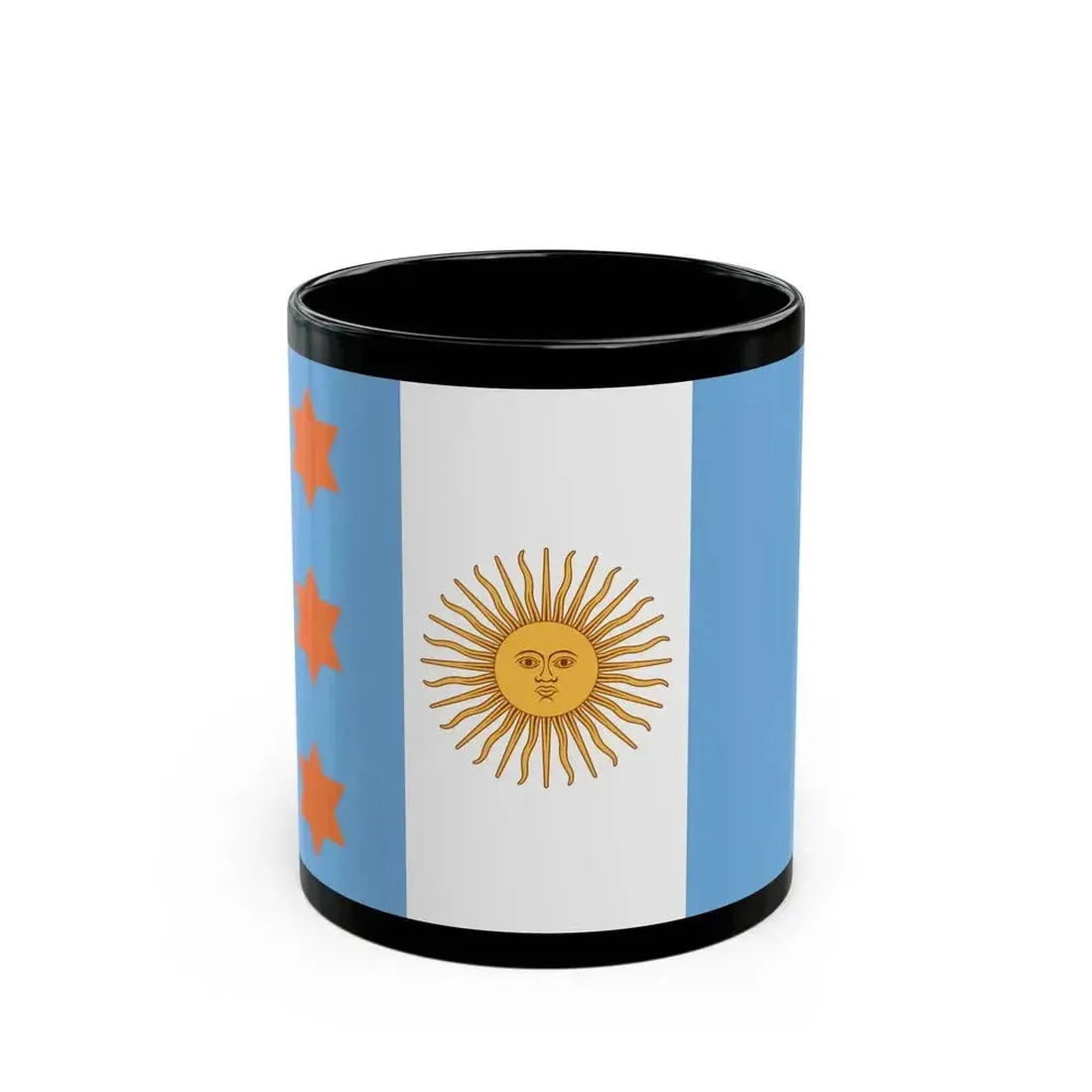 Flag of Argentine Teniente General 1894 to 1904 - Black Coffee Mug 11oz - Go Mug Yourself