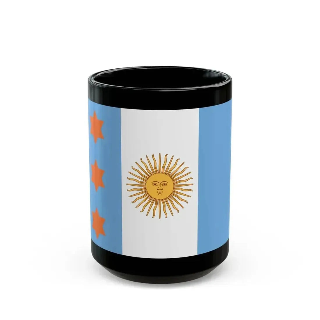 Flag of Argentine Teniente General 1894 to 1904 - Black Coffee Mug 15oz - Go Mug Yourself