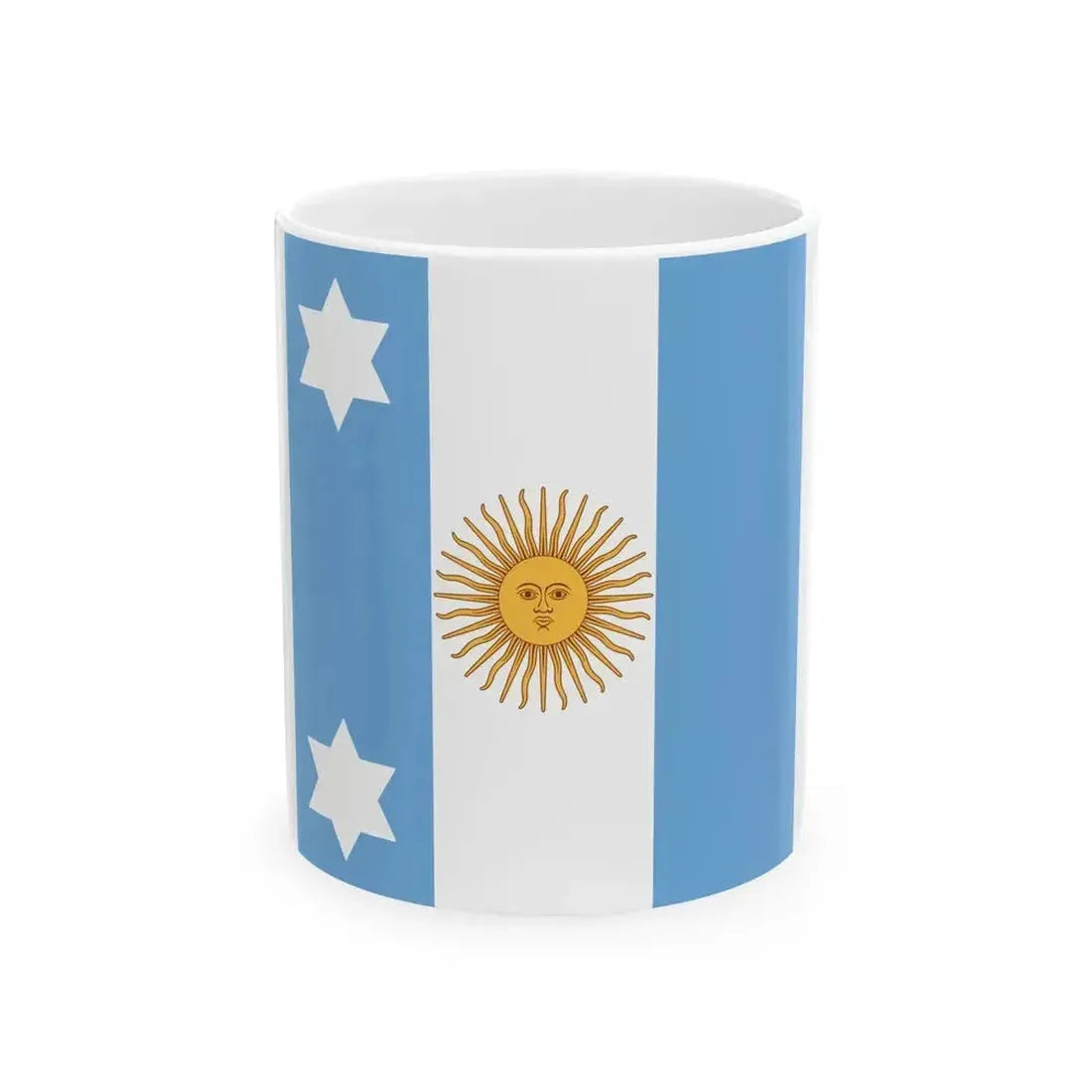 Flag of Argentine Vice Admiral 1894-1904 (Argentina) White Coffee Mug 11oz - Go Mug Yourself