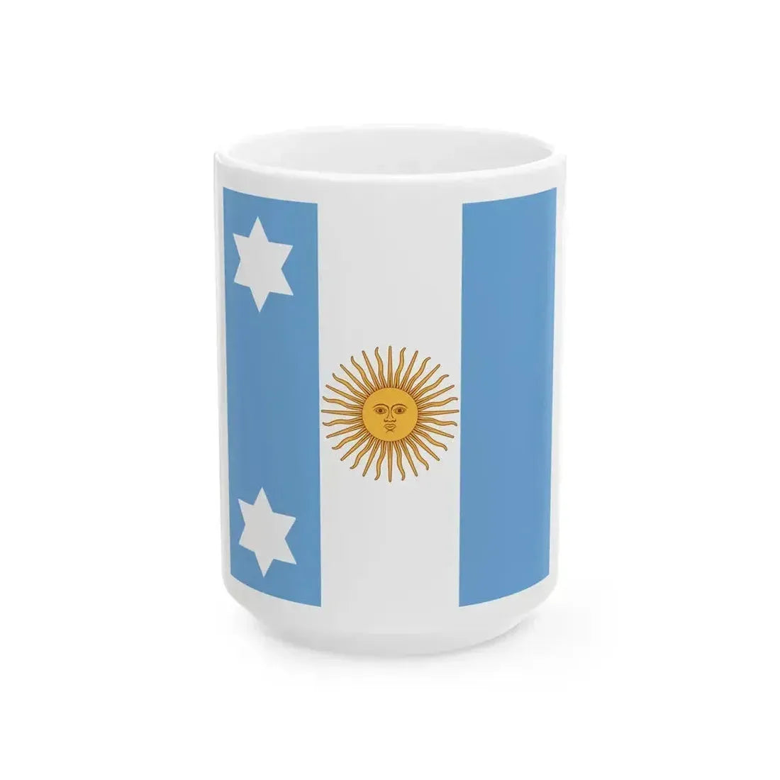 Flag of Argentine Vice Admiral 1894-1904 (Argentina) White Coffee Mug 15oz - Go Mug Yourself