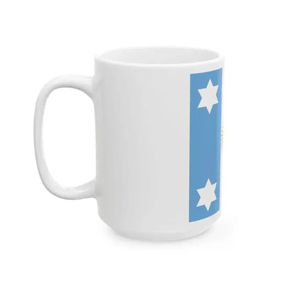 Flag of Argentine Vice Admiral 1894-1904 (Argentina) White Coffee Mug - Go Mug Yourself