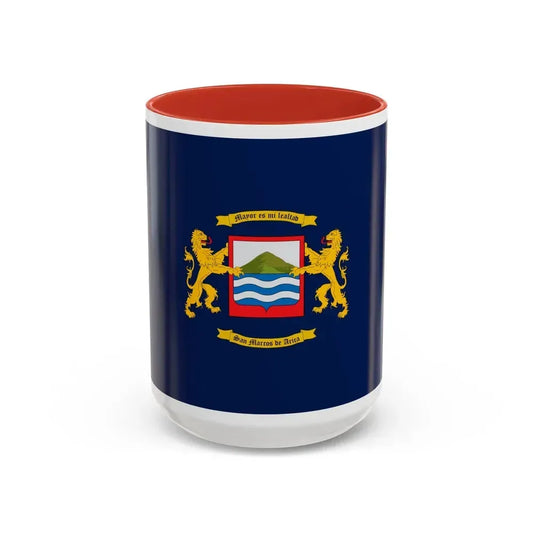 Flag of Arica Chile - Accent Coffee Mug 15oz Red - Go Mug Yourself