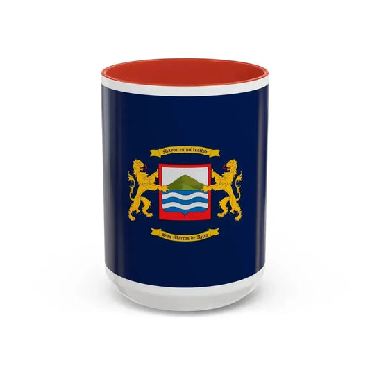 Flag of Arica Chile - Accent Coffee Mug 15oz Red - Go Mug Yourself
