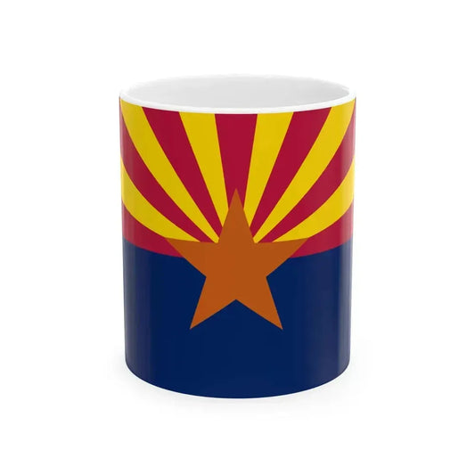 Flag of Arizona 3-2 (United States) White Coffee Mug 11oz - Go Mug Yourself