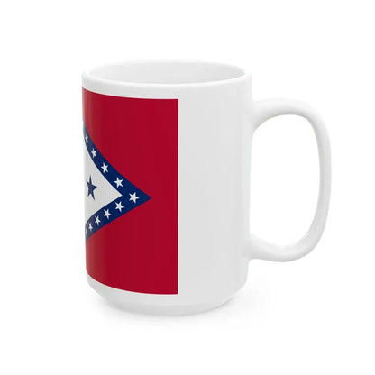 Flag of Arkansas Hocker (United States) White Coffee Mug - Go Mug Yourself
