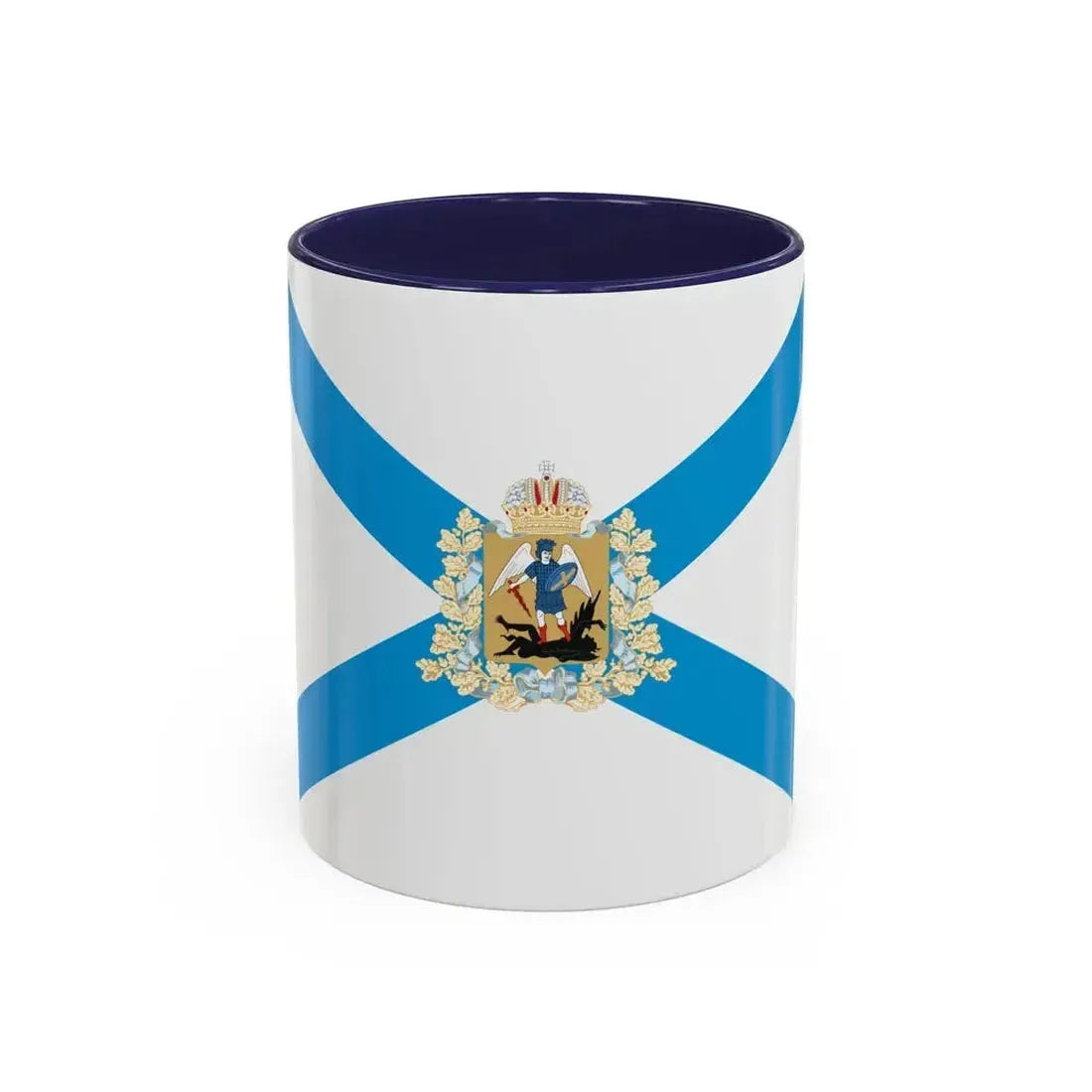 Flag of Arkhangelsk Oblast Russia - Accent Coffee Mug 11oz Navy - Go Mug Yourself