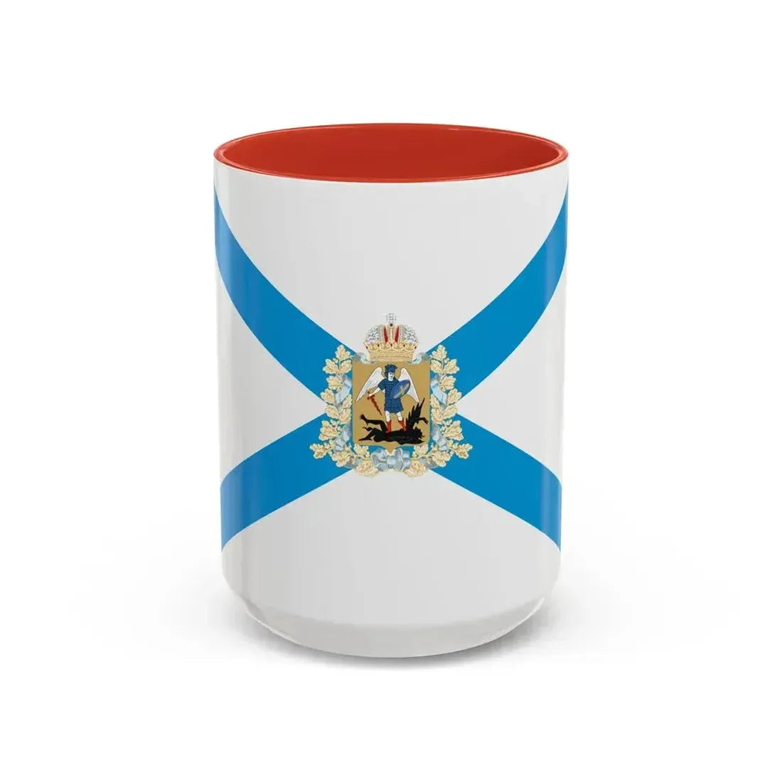Flag of Arkhangelsk Oblast Russia - Accent Coffee Mug 15oz Red - Go Mug Yourself