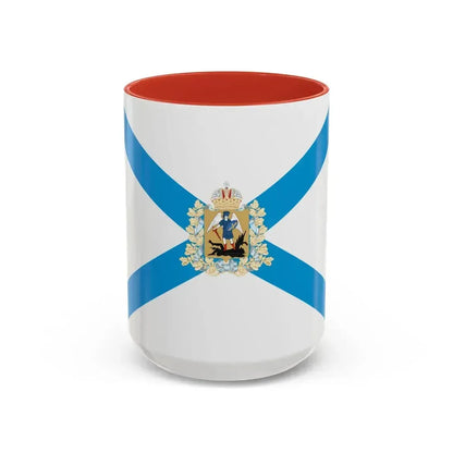 Flag of Arkhangelsk Oblast Russia - Accent Coffee Mug 15oz Red - Go Mug Yourself