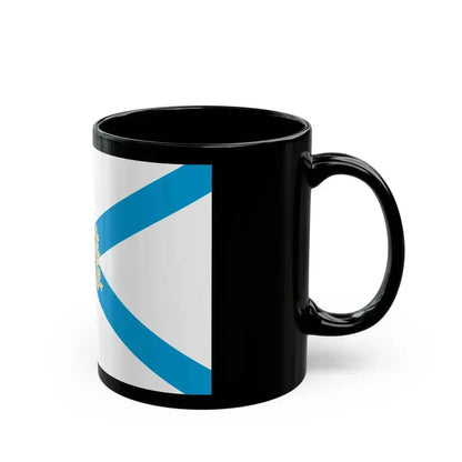 Flag of Arkhangelsk Oblast Russia - Black Coffee Mug - Go Mug Yourself