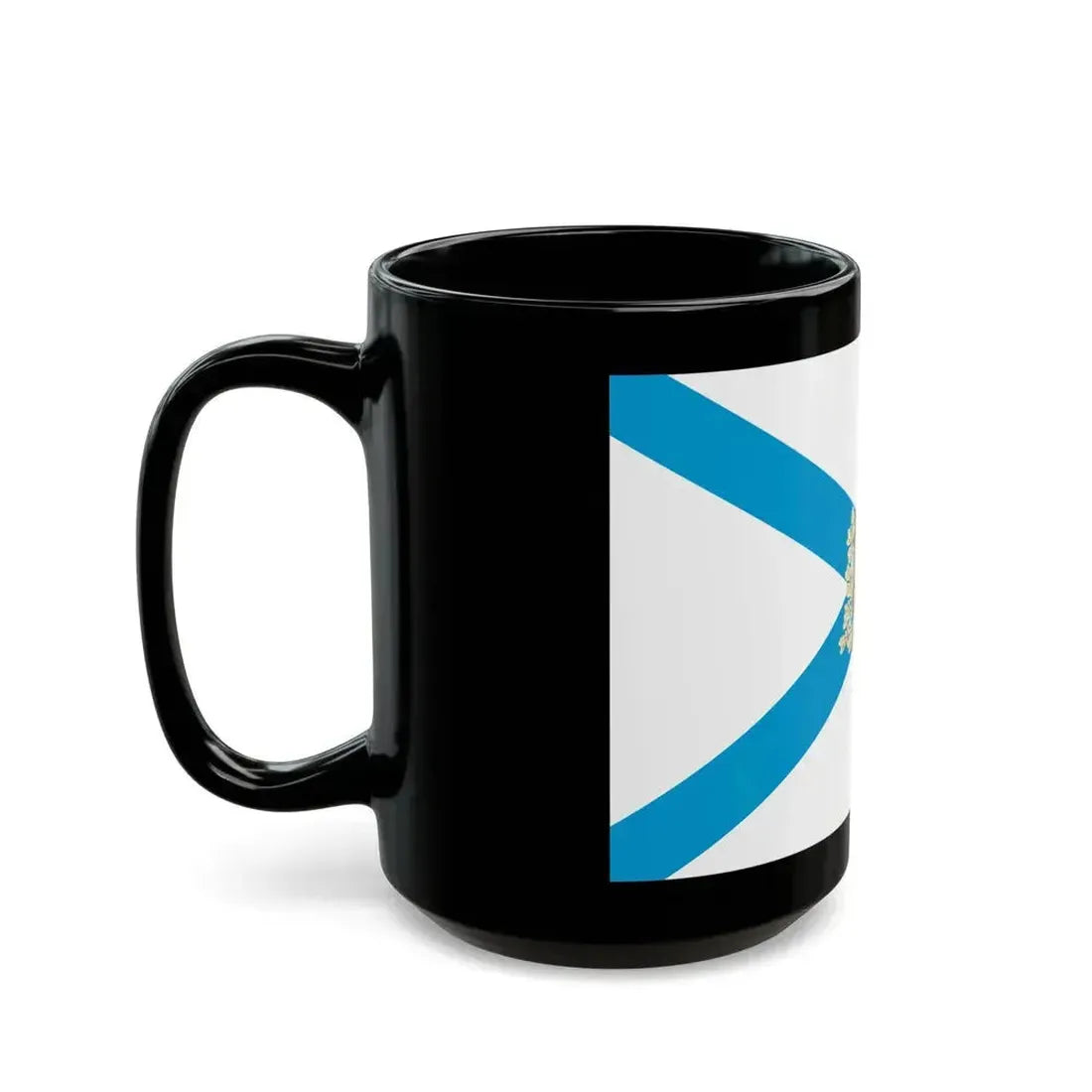 Flag of Arkhangelsk Oblast Russia - Black Coffee Mug - Go Mug Yourself