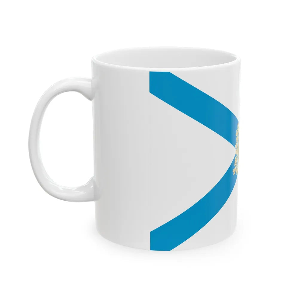 Flag of Arkhangelsk Oblast Russia - White Coffee Mug-Go Mug Yourself