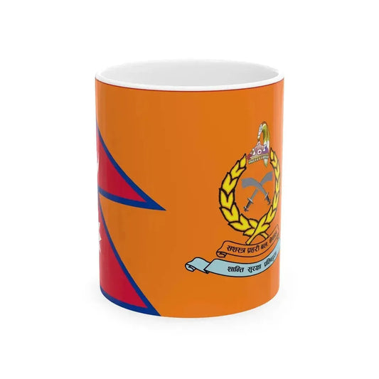 Flag of Armed Police Force Nepal 2001-2008 (Nepal) White Coffee Mug 11oz - Go Mug Yourself