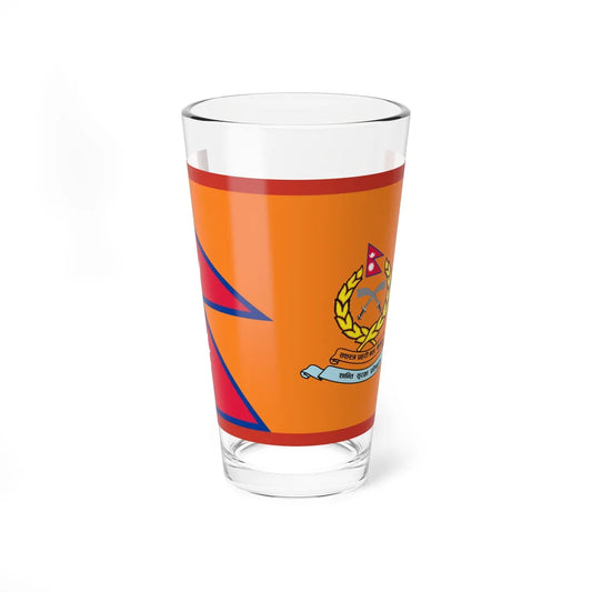 Flag of Armed Police Force Nepal ceremonial (Nepal) Pint Glass 16oz 16oz - Go Mug Yourself