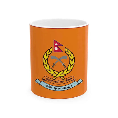 Flag of Armed Police Force Nepal (Nepal) White Coffee Mug 11oz - Go Mug Yourself