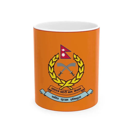 Flag of Armed Police Force Nepal (Nepal) White Coffee Mug 11oz - Go Mug Yourself