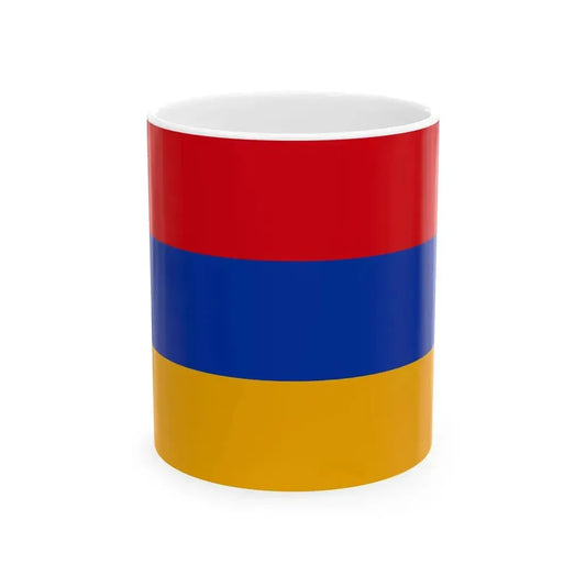 Flag of Armenia 3-2 (Armenia) White Coffee Mug 11oz - Go Mug Yourself