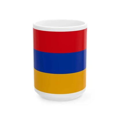 Flag of Armenia 3-2 (Armenia) White Coffee Mug 15oz - Go Mug Yourself