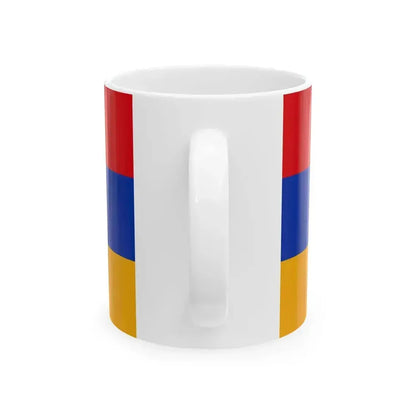 Flag of Armenia - Coat of Arms (Armenia) White Coffee Mug - Go Mug Yourself