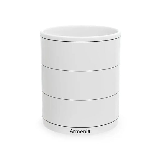 Flag of Armenia colouring page (Armenia) White Coffee Mug 11oz - Go Mug Yourself