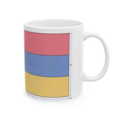 Flag of Armenia construction sheet (Armenia) White Coffee Mug - Go Mug Yourself