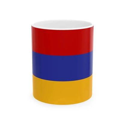Flag of Armenia Soviet colors (Armenia) White Coffee Mug 11oz - Go Mug Yourself