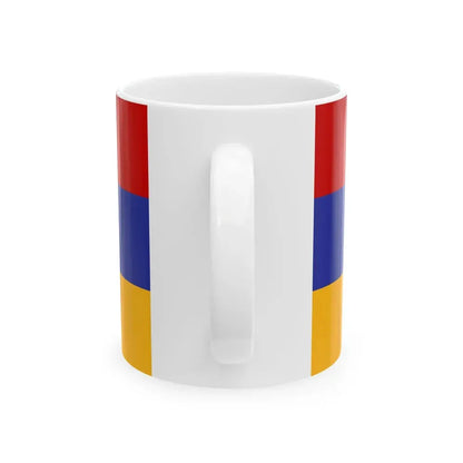Flag of Armenia Soviet colors (Armenia) White Coffee Mug - Go Mug Yourself