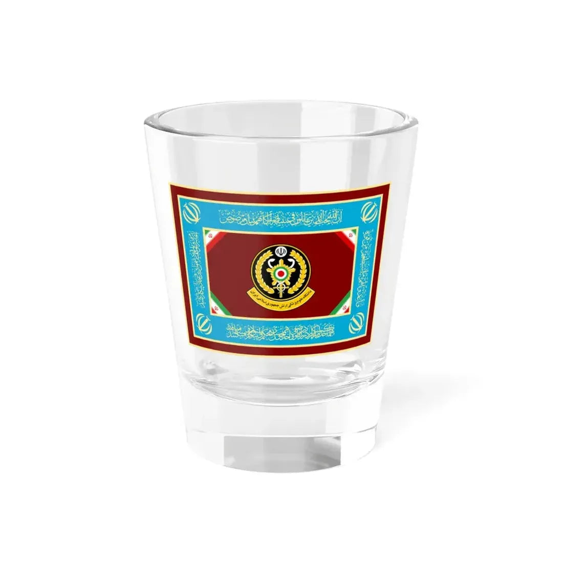 Flag of Army Medical Sciences University of Islamic Republic of Iran (Iran) Shot Glass 1.5oz 1.5oz - Go Mug Yourself