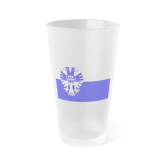 Flag of Arnhem the capital city of the largest province of Gelderland Netherlands - Frosted Pint Glass 16oz-16oz-Frosted-Go Mug Yourself