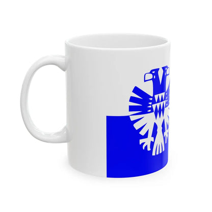 Flag of Arnhem the capital city of the largest province of Gelderland Netherlands - White Coffee Mug-Go Mug Yourself