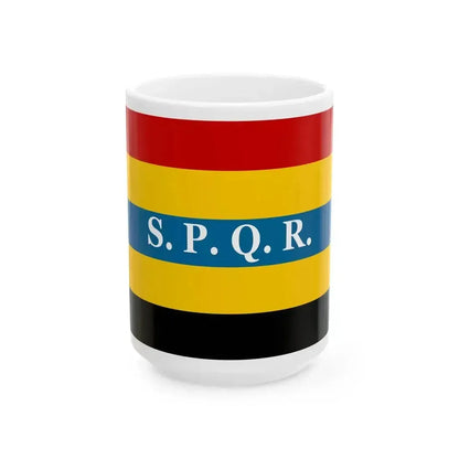 Flag of Aromanians in 1848 (Oman) White Coffee Mug 15oz - Go Mug Yourself