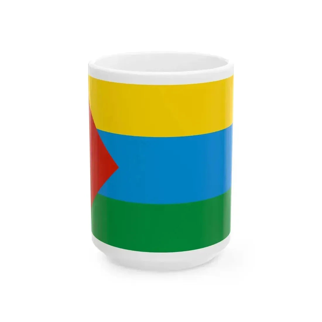 Flag of Aromashevsky rayon Tyumen oblast 2003 (Russia) White Coffee Mug 15oz - Go Mug Yourself