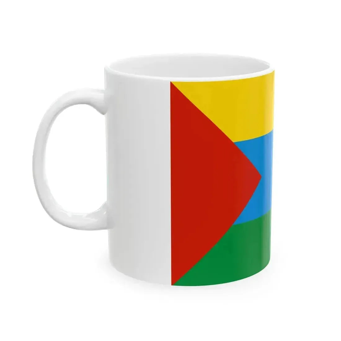 Flag of Aromashevsky rayon Tyumen oblast 2003 (Russia) White Coffee Mug - Go Mug Yourself