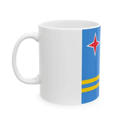 Flag of Aruba 1-1 (Netherlands) White Coffee Mug - Go Mug Yourself