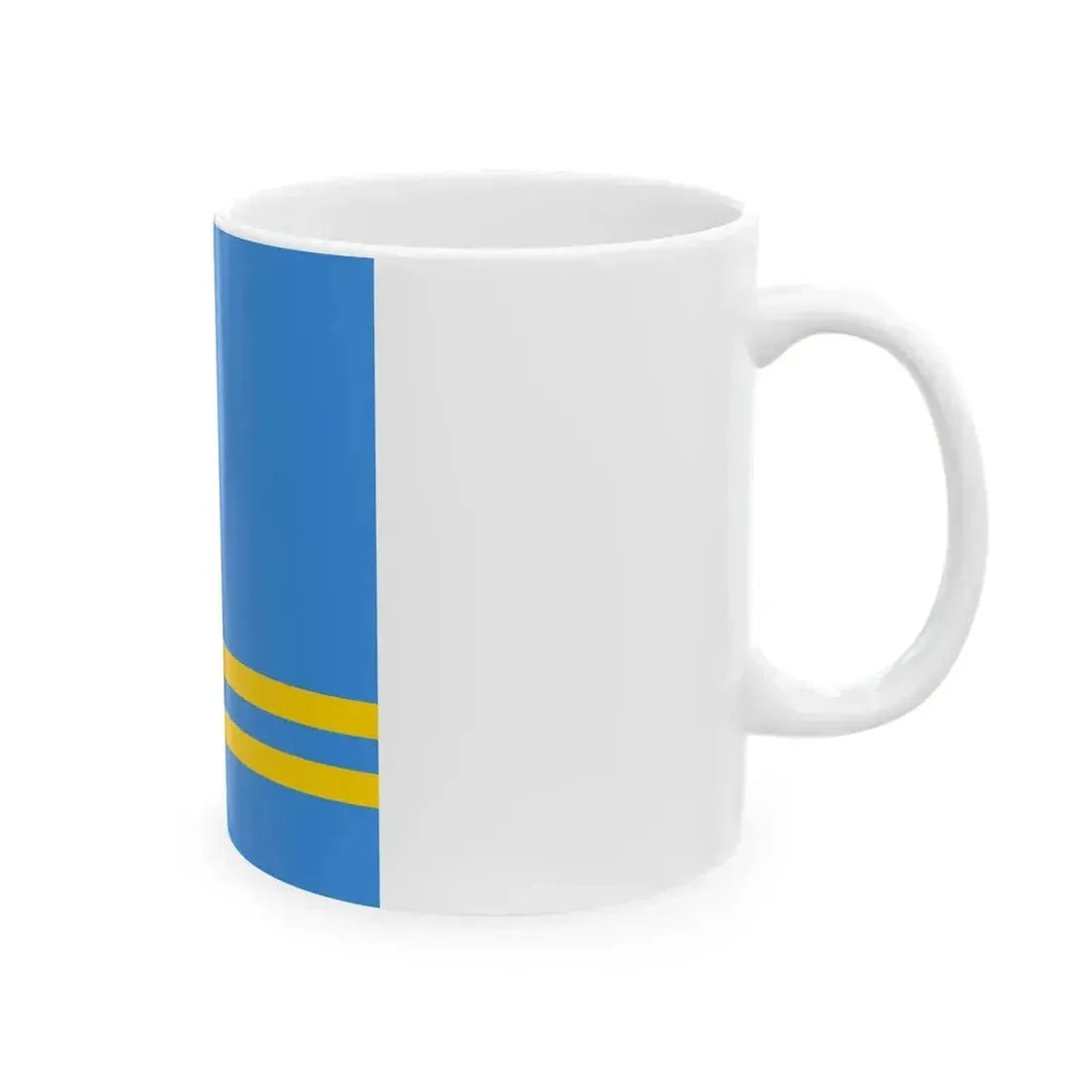 Flag of Aruba 1-1 (Netherlands) White Coffee Mug - Go Mug Yourself