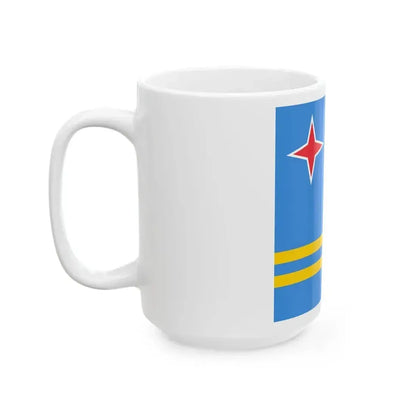 Flag of Aruba 1-1 (Netherlands) White Coffee Mug - Go Mug Yourself