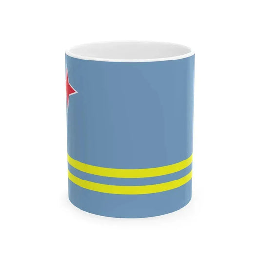 Flag of Aruba alternative (Netherlands) White Coffee Mug 11oz - Go Mug Yourself