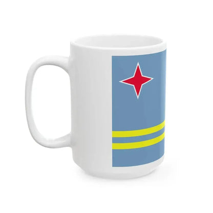 Flag of Aruba alternative (Netherlands) White Coffee Mug - Go Mug Yourself