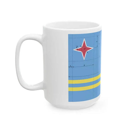 Flag of Aruba construction (Netherlands) White Coffee Mug - Go Mug Yourself