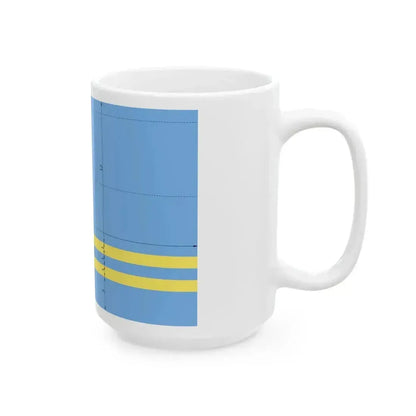 Flag of Aruba construction (Netherlands) White Coffee Mug - Go Mug Yourself