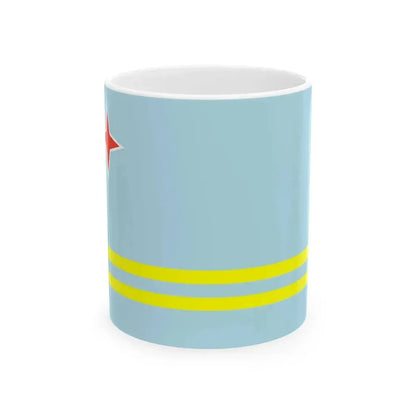 Flag of Aruba WFB 2000 (Netherlands) White Coffee Mug 11oz - Go Mug Yourself