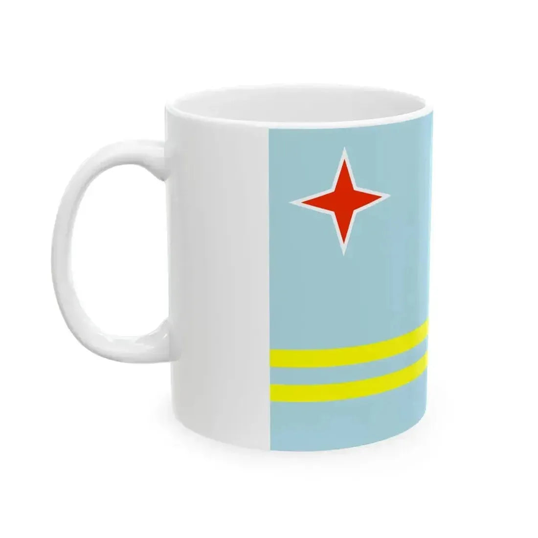Flag of Aruba WFB 2000 (Netherlands) White Coffee Mug - Go Mug Yourself