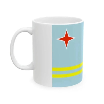 Flag of Aruba WFB 2000 (Netherlands) White Coffee Mug - Go Mug Yourself