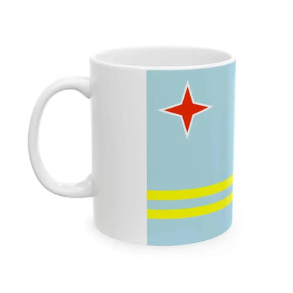 Flag of Aruba WFB 2000 (Netherlands) White Coffee Mug - Go Mug Yourself