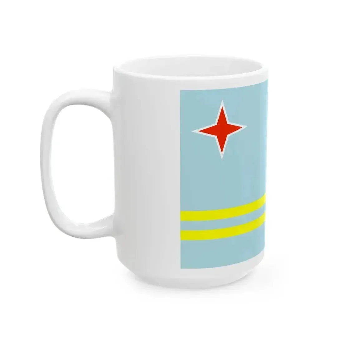 Flag of Aruba WFB 2000 (Netherlands) White Coffee Mug - Go Mug Yourself