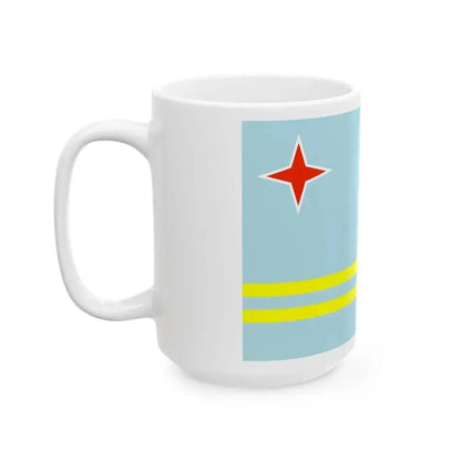Flag of Aruba WFB 2000 (Netherlands) White Coffee Mug - Go Mug Yourself