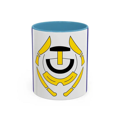 Flag of Arviat Canada - Accent Coffee Mug 11oz Light Blue - Go Mug Yourself