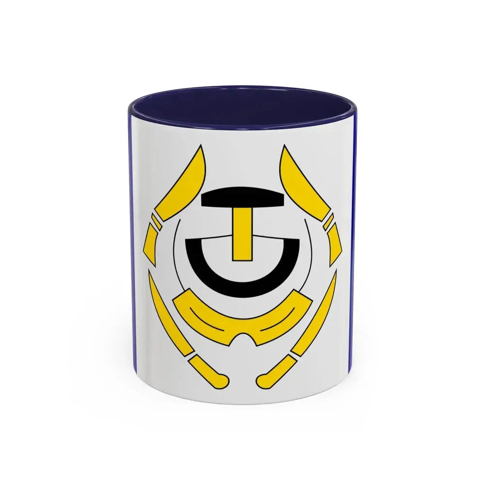Flag of Arviat Canada - Accent Coffee Mug 11oz Navy - Go Mug Yourself