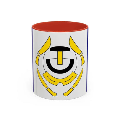 Flag of Arviat Canada - Accent Coffee Mug 11oz Red - Go Mug Yourself