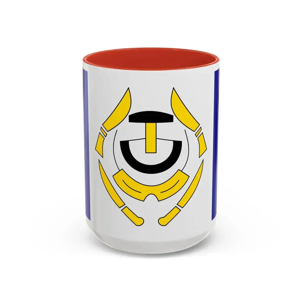 Flag of Arviat Canada - Accent Coffee Mug 15oz Red - Go Mug Yourself